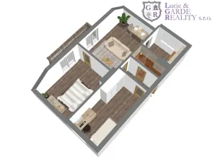 Prodej bytu 3+1, Bernartice, V zahrádce, 57 m2