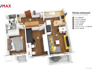 Pronájem bytu 3+kk, Praha - Čakovice, Hakenova, 75 m2