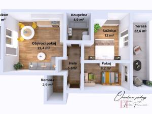 Prodej bytu 3+kk, Praha, Bermanova, 57 m2