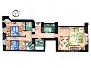 Pronájem bytu 3+1, Praha - Nové Město, Odborů, 80 m2