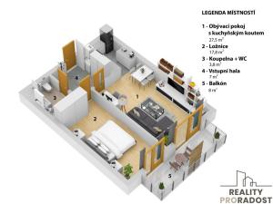 Prodej bytu 2+kk, Praha, Jeseniova, 56 m2