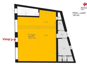 Pronájem obchodního prostoru, Kolín, Politických vězňů, 123 m2