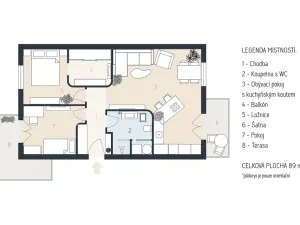 Prodej bytu 3+kk, Plzeň - Křimice, Žitná, 89 m2