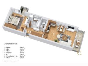 Prodej bytu 2+kk, Praha - Vysočany, Paříkova, 58 m2