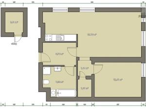 Prodej bytu 2+kk, Brno, Pražákova, 58 m2