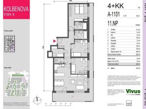 Prodej bytu 4+kk, Praha - Vysočany, Smržových, 100 m2