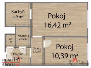 Prodej bytu 2+kk, Praha - Ruzyně, Vlastina, 41 m2