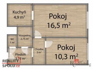 Prodej bytu 2+kk, Praha - Ruzyně, U valu, 41 m2