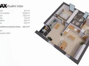 Prodej bytu 2+kk, Chotěboř, Houbova, 63 m2