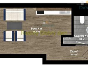 Pronájem bytu 1+kk, Opava, Popská, 28 m2