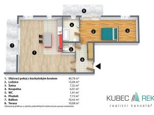 Prodej bytu 2+kk, Tábor, Janáčkova, 77 m2
