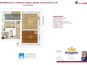 Pronájem bytu 3+1, Zliv, Jáchymovská, 52 m2
