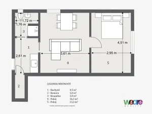 Prodej bytu 2+kk, Chrudim, Víta Nejedlého, 40 m2