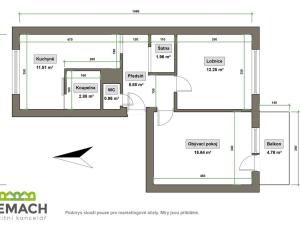 Pronájem bytu 2+1, Uherské Hradiště, Pod Svahy, 54 m2