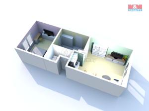 Pronájem bytu 2+kk, Děčín - Děčín V-Rozbělesy, Závodní, 42 m2