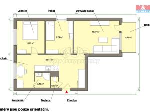 Prodej bytu 3+1, Planá, Fučíkova, 60 m2
