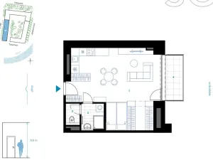 Prodej bytu 1+kk, Praha - Holešovice, V háji, 46 m2
