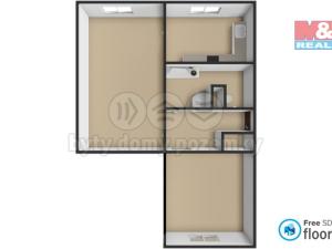 Pronájem bytu 2+1, Chomutov, Jirkovská, 61 m2