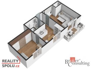 Pronájem bytu 2+1, Hranice - Hranice I-Město, Nová, 42 m2