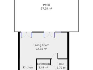 Pronájem bytu 1+kk, Praha - Pitkovice, Penízovková, 40 m2