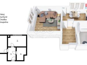 Prodej bytu 1+1, Zlín - Malenovice, Tyršova, 35 m2