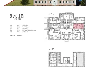 Prodej bytu 2+kk, Mladé Buky, 42 m2