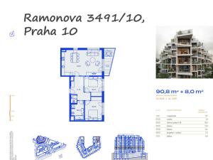 Pronájem bytu 3+kk, Praha - Strašnice, Ramonova, 99 m2