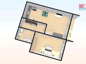Pronájem bytu 2+kk, Praha, Waltariho, 55 m2