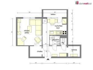 Pronájem bytu 1+1, Mělník, Pražská, 38 m2