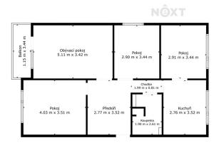 Prodej bytu 4+1, Hostinné, Sídliště, 87 m2