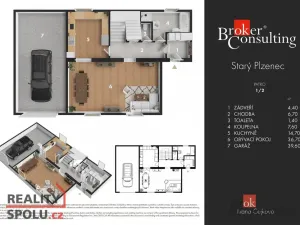 Prodej rodinného domu, Starý Plzenec, Luční, 231 m2