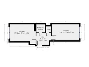 Pronájem bytu 2+kk, Praha - Michle, Mezipolí, 46 m2