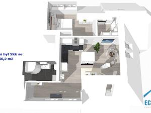 Pronájem bytu 2+kk, Kolín, Havlíčkova, 56 m2