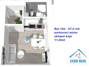 Pronájem bytu 1+kk, Kolín, Havlíčkova, 27 m2