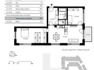Prodej bytu 3+kk, Brno, třída Generála Píky, 86 m2