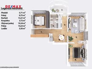 Prodej bytu 3+1, Červená Řečice, 65 m2
