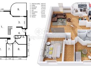 Prodej bytu 4+kk, České Budějovice - České Budějovice 3, B. Smetany, 142 m2