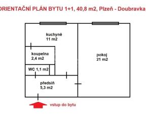 Prodej bytu 1+1, Plzeň - Doubravka, Železničářská, 41 m2