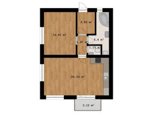 Prodej bytu 2+kk, Mníšek pod Brdy, V Edenu, 54 m2