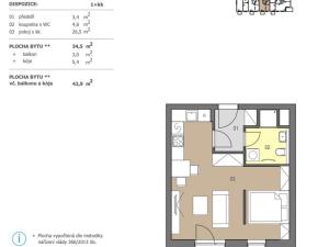 Prodej bytu 1+kk, Brno - Židenice, Líšeňská, 35 m2
