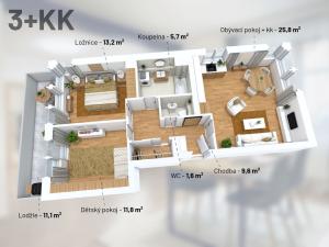 Prodej bytu 3+kk, Praha, 71 m2