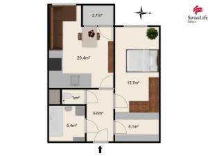 Prodej bytu 2+kk, Praha - Kunratice, Dobronická, 54 m2