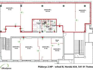 Pronájem kanceláře, Trutnov, Horská, 180 m2