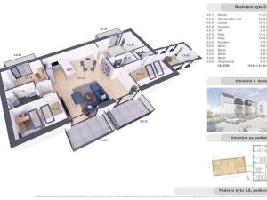 Prodej bytu 4+kk, Praha - Holyně, náměstí Pod lípou, 120 m2