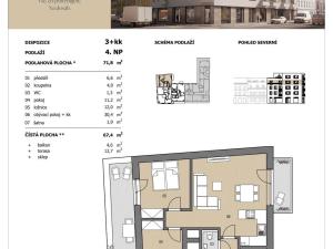 Prodej bytu 3+kk, Brno - Husovice, Vranovská, 67 m2