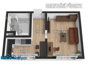 Pronájem bytu 1+1, Rychnov nad Kněžnou, Mírová, 26 m2
