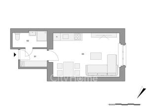 Prodej bytu 1+kk, Praha - Vokovice, V Nových Vokovicích, 27 m2