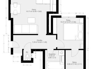 Pronájem bytu 2+kk, Brno, Kartouzská, 44 m2