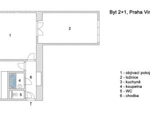 Prodej bytu 2+1, Praha - Vinohrady, Nad Primaskou, 56 m2