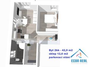 Pronájem bytu 2+kk, Kolín, Havlíčkova, 42 m2